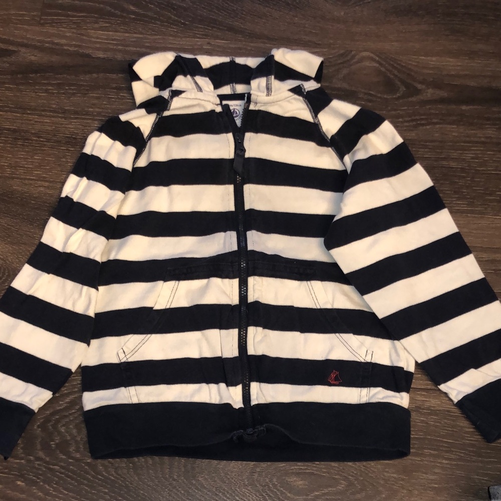 Petit Bateau Striped Hoodie Jacket for Kids